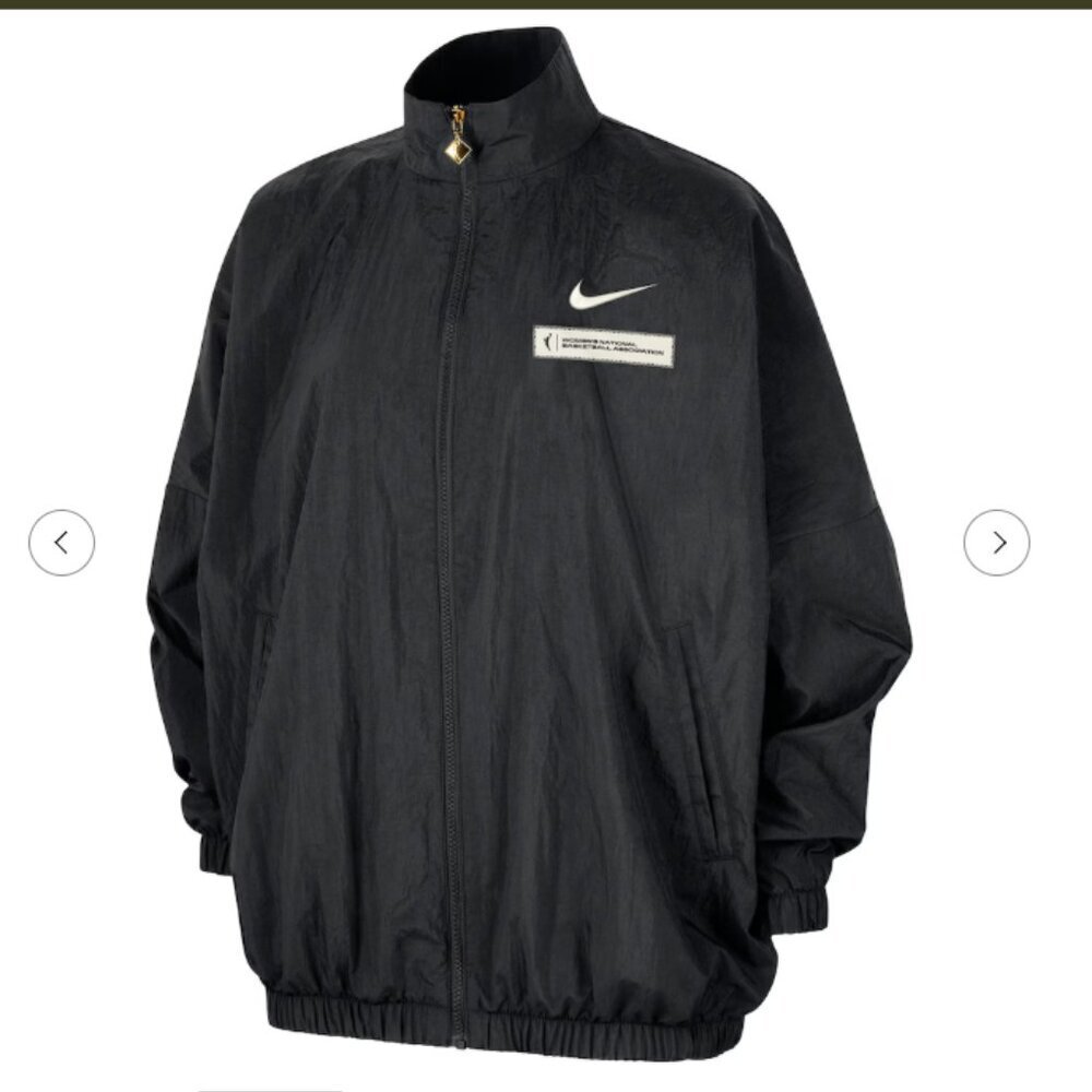 Unisex WNBA Nike Black Essential Oversized Woven Full-Zip Jacket NWT XL